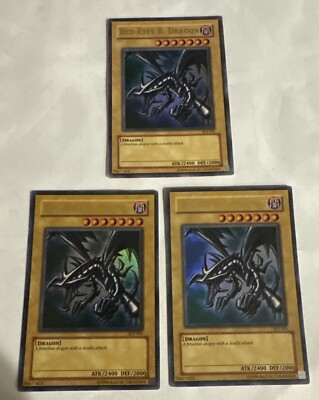 1x Yugioh Red-Eyes Black Dragon SDJ-001 Unlimited Holo LP-image