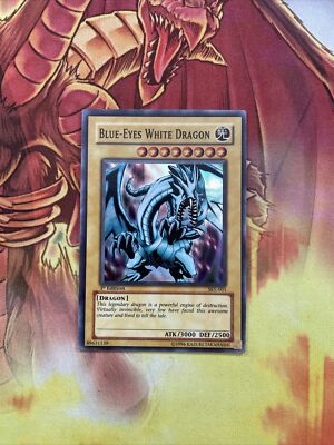 SKE-001 Yu Gi Oh Blue Eyes White Dragon 1st Edition Super Rare LP-image