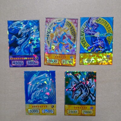 Shiny Anime Style Yu-Gi-Ho Card -Blue Eyes, Red Eyes, Wizard and Dark Wizard -image