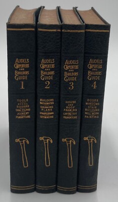 Audels Carpenters and Builders Guides Complete Set Vols 1-4  1947 1948 Reprint-image