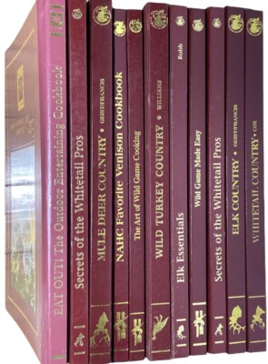 Set Of 11 - North American Hunting Club Turkey Elk Whitetail Mule Deer Cookbook-image