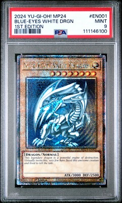 2024 YU-GI-OH! MP24-25TH ANV TIN: DUELING MIRRORS BLUE-EYES WHITE DRAGON PSA 9-image