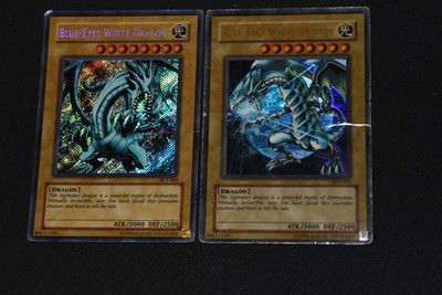 Yugioh Card HP-DMG Secret Blue-Eyes White Dragon BPT-009 & Ultra JMP-001 Set-image