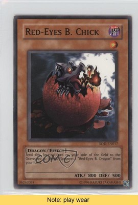 Red-Eyes B Chick Unlimited YuGiOh Soul of the Duelist #SOD-EN017 2004 READ 2u3-image