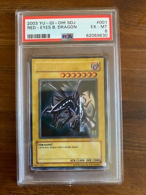 Yu-Gi-Oh! Red Eyes B. Dragon Sdj-001 PSA 6-image