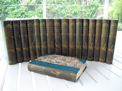 CHARLES READE COMPLETE WORKS 17 VOLUME SET 1896 LIMITED TO 50 COPIES LEATHER-image