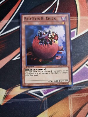 Yugioh Red-Eyes B. Chick Super Rare 1st Edition LP LCJW Black Dragons Chick -image