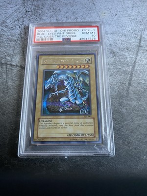 YuGiOh Blue Eyes White Dragon PSA 10 GEM MINT PCK-001 2004-image