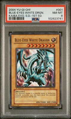Blue-Eyes White Dragon SKE-001 Starter Deck: Kaiba Evolution 1st Edition PSA 8-image