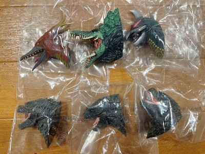 Godzilla Ichibankuji Monster Head Magnet Set Biolante Gigan Lagon Used-image