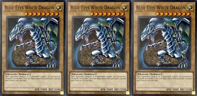3x Blue-Eyes White Dragon (Misprint) | SDWD-EN002 | Common | Unlimited | NM-image