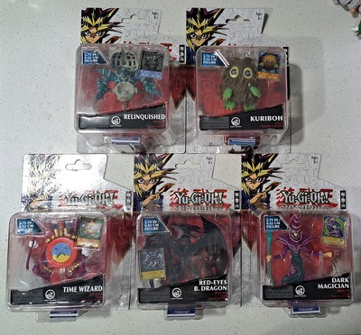 Yu-Gi-Oh Figures Lot Of 5, Dark Magician,Red Eyes Black Dragon, Time Wizard-image