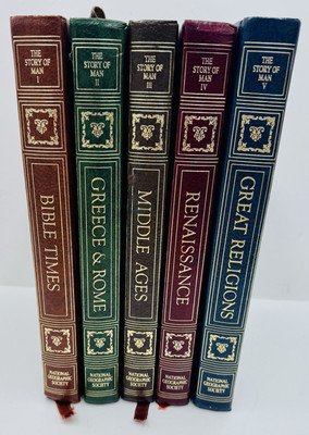 THE STORY OF MAN Volumes I-V (1-5) National Geographic Society 1977 COMPLETE Set-image