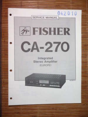 Service Manual Fisher CA-270 Amplifier, ORIGINAL!-image