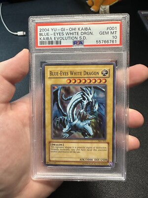 2004 Yugioh Blue Eyes White Dragon Kaiba Evolution SD SKE-001 PSA 10 POP 42-image