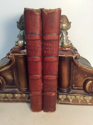 1888 2 Volume Set THE LETTERS OF CHARLES LAMB * Leather-image