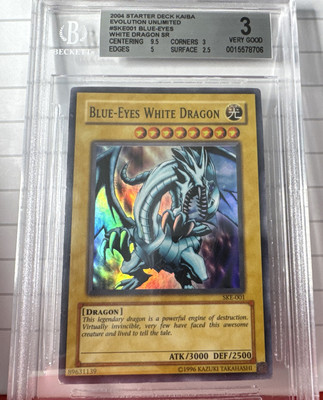 Yugioh - Blue-Eyes White Dragon, SKE-001, BGS 3-image