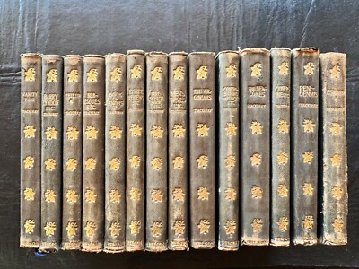 1905 -  Collective Works of William M. Thackeray in 14 VOLUMES Leather bound set-image