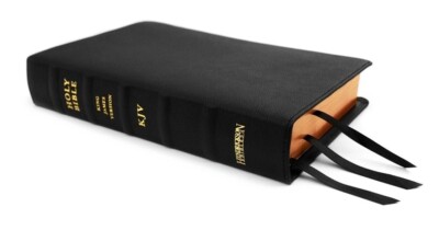KJV Hendrickson Hallmark Reference Large Print Bible 2018 Black Goatskin Leather-image