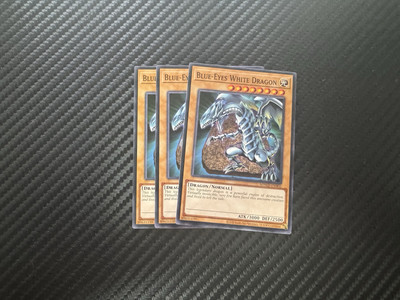 Yugioh x3 Blue-Eyes White Dragon SDWD-EN002 Common 1st Edition NM-image