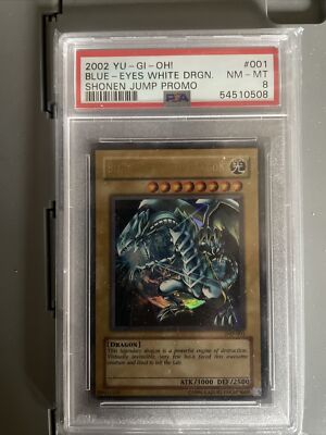 Yu-Gi-Oh! TCG Blue-Eyes White Dragon Shonen Jump Promo JMP-001 PSA 8-image