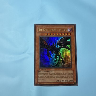 Yugioh Red-Eyes Darkness Dragon SD1-EN001 1st Edition Holo Ultra Rare-image