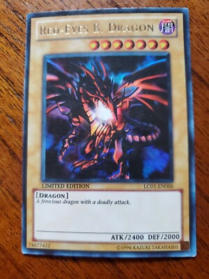 Yugioh RED-EYES B. DRAGON LC01-EN006 Ultra Rare Holo - LP - Free S/H in US-image