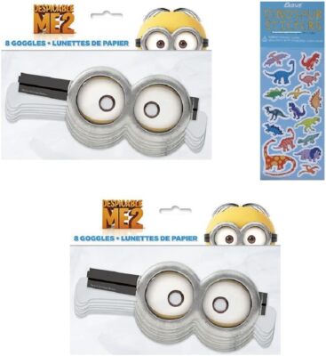 Despicable Me Party Supplies Bundle Pack includes 16 Paper Goggles... -image