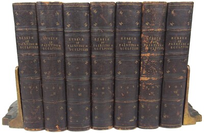 1828 Museum of Painting Sculpture Art History Painting Drawing Print Leather Set-image