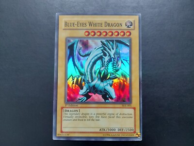 Yugioh - Blue-Eyes White Dragon SKE-001 Super Rare 1st Edition-image
