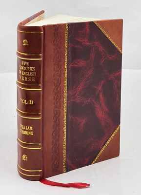 Five Centuries Of English Verse Volume 2 1913 By William Stebbing [Leather Bound-image