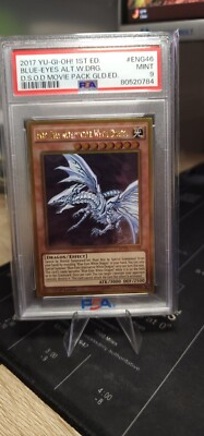 Yugioh Blue-Eyes Alternative White Dragon MVP1-ENG46 1st Edition PSA 9 GOLD-image