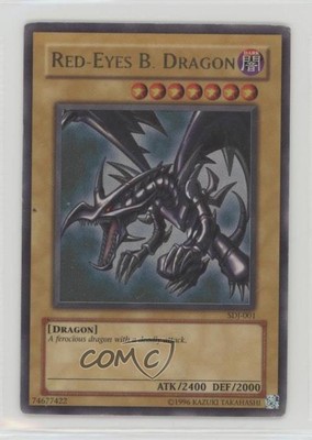 2003 Yu-Gi-Oh! Starter Deck Joey Unlimited Red-Eyes Black Dragon #SDJ-001 5u3-image