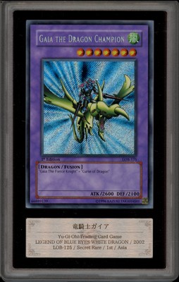 Yu-Gi-Oh! Gaia The Dragon Champion Blue Eyes 1st Ed Asian-ENG LOB-125 ARS 9-image