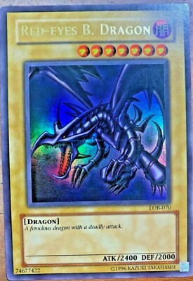 Yugioh Red-Eyes Black Dragon SDJ-001 - Ultra Rare - Great Condition-image