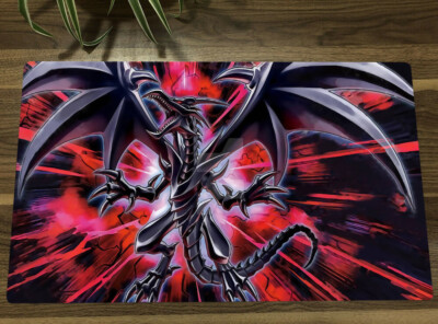 YGO Red-Eyes Black Dragon Custom Playmat CCG TCG Trading Card Game Mat Pad-image