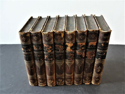 The Spectator with Preface by A. Chalmers, F. S. A.-1883 - (8) Volumes Book Set.-image