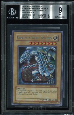 Yugioh Blue-Eyes White Dragon Promo PCK-001 BGS 9 Power Of Chaos POP 7-image