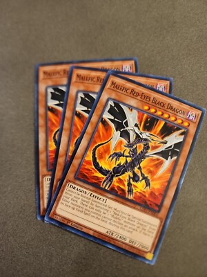 Malefic Red-Eyes Black Dragon - LDS1-EN006 - Common - 1st Edition x3 - NM y21-image
