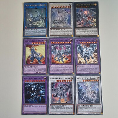 9x Blue Eyes Extra Deck Core Spirit with Ultimate Dragon Indigo Eyes Silver SDWD-image