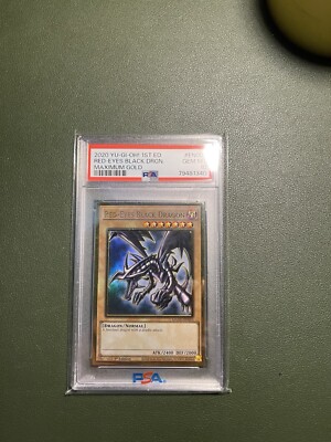 Yu-gi-oh! PSA 10 GEM Mint Red-Eyes Black Dragon MAGO-EN003 Gold Rare 1st Ed!-image