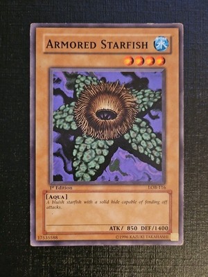 YuGiOh Legend of Blue Eyes White Dragon LOB-116 - ARMORED STARFISH, 1st Edition-image