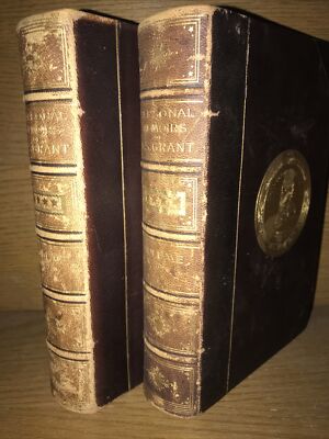 LEATHER Set;THE PERSONAL MEMOIRS OF ULYSSES GRANT! 1883 First Edition Civil War-image