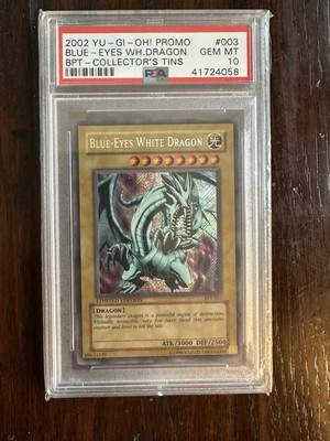 Blue-Eyes White Dragon BPT-003 2002 Collectors Tin Limited Edition PSA 10 Yugioh-image