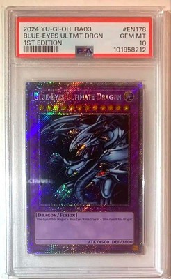 PSA10 GEM MINT BLUE-EYES ULTMT DRGN 1ST EDITION 2024 YU-GI-OH!-image