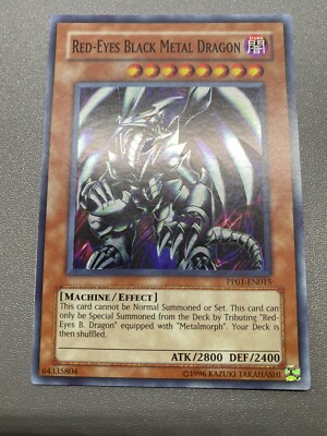 Yu-Gi-Oh! Red-Eyes Black Metal Dragon Super Rare Unlimited PP01-EN015 MP-image