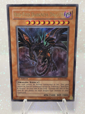Red-Eyes Darkness Dragon SD1-EN001 Playing Card Yu-Gi-Oh!-image