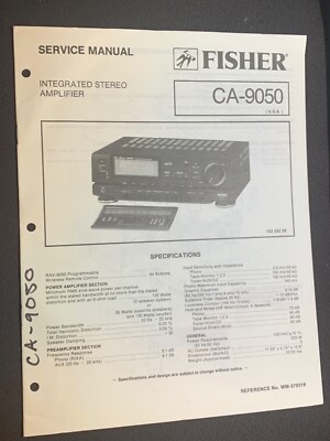 Fisher CA-9050 Service Manual Integrated Stereo Amplifier Original-image