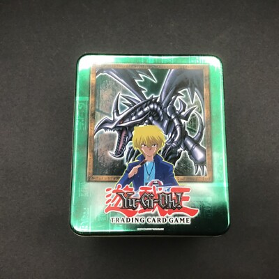Yugioh Vintage Red Eyes Black Dragon Empty Metal Tin-image