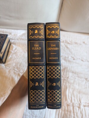 (Franklin Library, Leather)  ODYSSEY ILIAD, Homer, Set-image